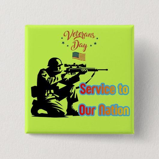 Service To Nation light green 缶バッジ (正面)