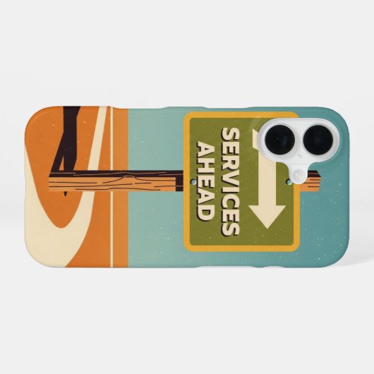 Services Ahead iPhone 16ケース (裏面横)