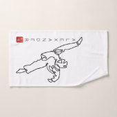 Serviette à main TAEKWONDO DWICHAGI back kick ハンドタオル (ハンドタオル)