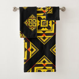 Serviette Aux motifs Afro - Coll. Afro Bath バスタオルセット