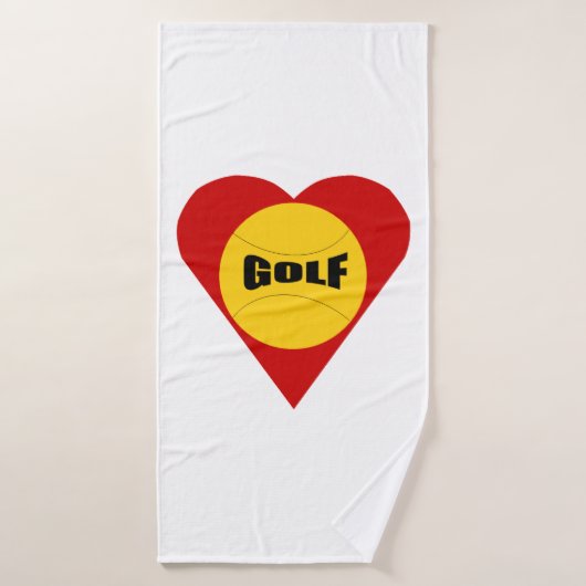 Serviette de bain blanche AMOUR GOLF バスタオル (バスタオル)