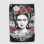 serviette de golf Frida Kahlo ゴルフタオル (正面)