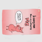 Serviette De Golf Ronchon le cochon ゴルフタオル (横)