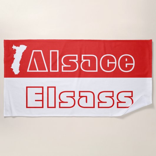 Serviette de plage Alsace - Elsass ビーチタオル (正面)