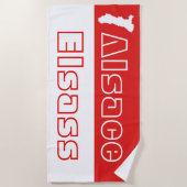 Serviette de plage Alsace - Elsass ビーチタオル (正面)