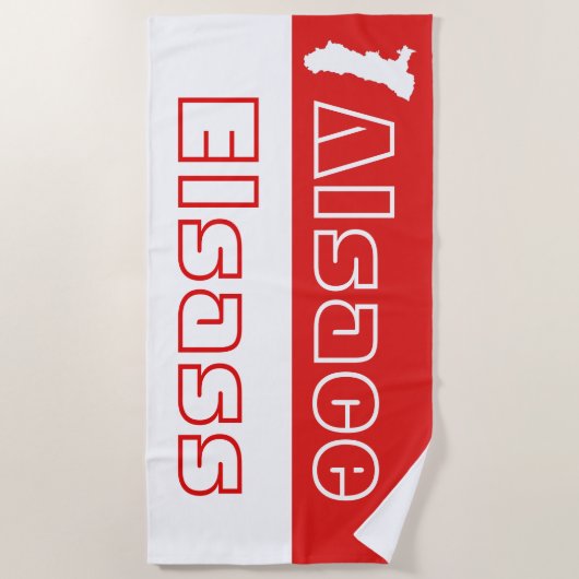 Serviette de plage Alsace - Elsass ビーチタオル (正面)