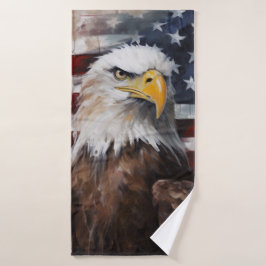 Serviette de plage art abstrait Aigle Americain バスタオル
