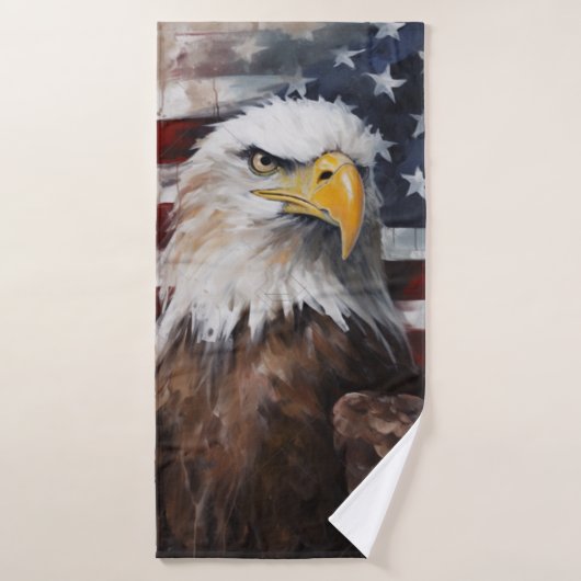 Serviette de plage art abstrait Aigle Americain バスタオル (バスタオル)