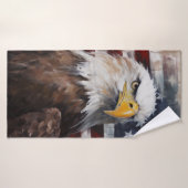 Serviette de plage art abstrait Aigle Americain バスタオル (バスタオル)