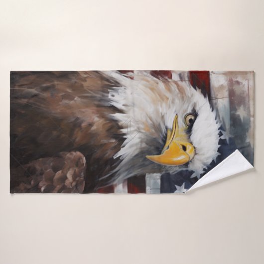 Serviette de plage art abstrait Aigle Americain バスタオル (バスタオル)