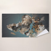 Serviette de plage art abstrait continent バスタオル (バスタオル)