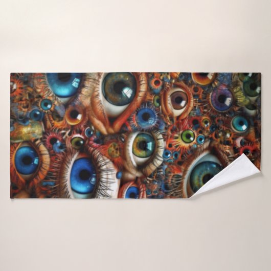 Serviette de plage art abstrait Oeil バスタオル (バスタオル)