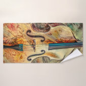 Serviette de plage art abstrait Violon バスタオル (バスタオル)