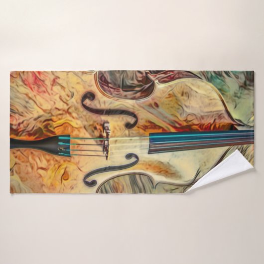 Serviette de plage art abstrait Violon バスタオル (バスタオル)
