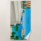 Serviette de Plage "Beach house" ビーチタオル (正面)