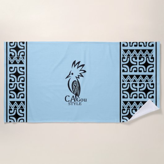 Serviette de plage Cagou Style ビーチタオル (正面)