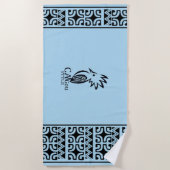 Serviette de plage Cagou Style ビーチタオル (正面)