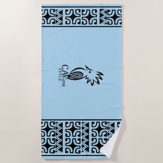 Serviette de plage Cagou Style ビーチタオル (正面)