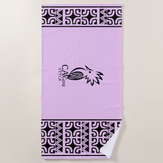 Serviette de plage Cagou Style ビーチタオル (正面)