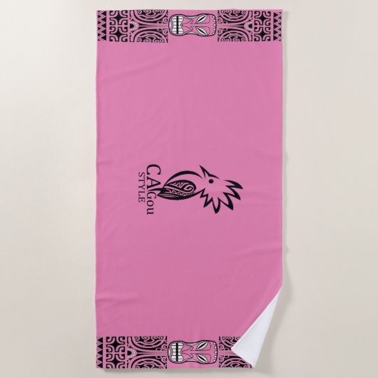 Serviette de plage Cagou Style ビーチタオル (正面)