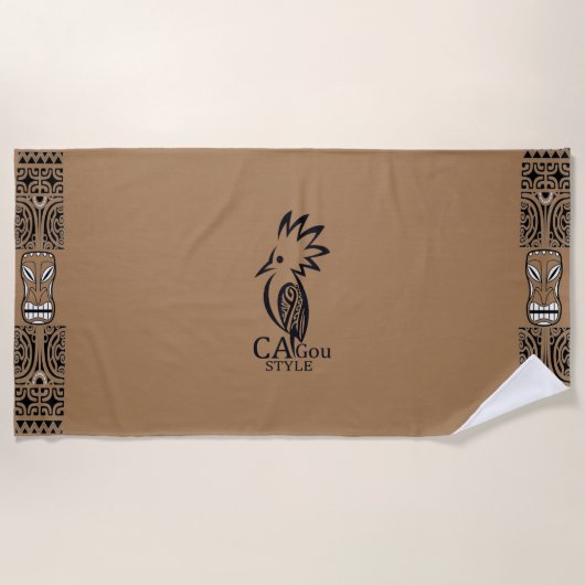 Serviette de plage Cagou Style ビーチタオル (正面)