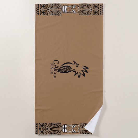 Serviette de plage Cagou Style ビーチタオル (正面)