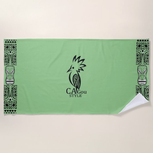Serviette de plage Cagou Style ビーチタオル (正面)