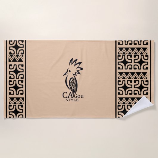 Serviette de plage Cagou Style ビーチタオル (正面)