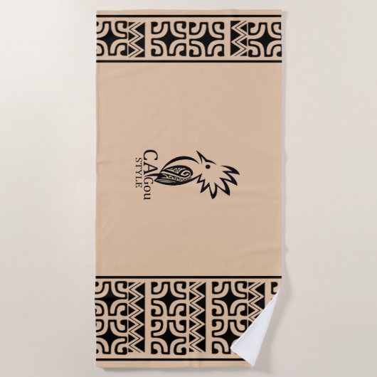 Serviette de plage Cagou Style ビーチタオル (正面)