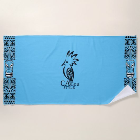 Serviette de plage Cagou Style ビーチタオル (正面)