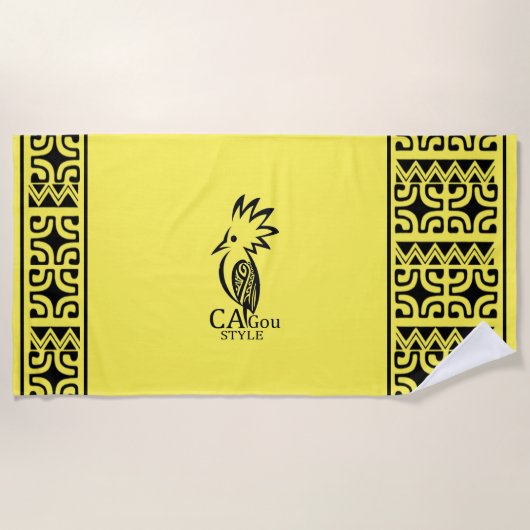 Serviette de plage Cagou Style ビーチタオル (正面)