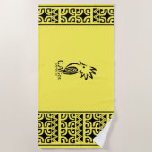 Serviette de plage Cagou Style ビーチタオル (正面)