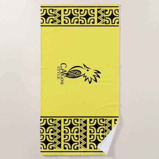Serviette de plage Cagou Style ビーチタオル (正面)