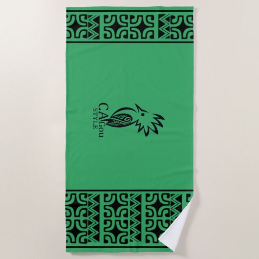 Serviette de plage Cagou Style ビーチタオル (正面)