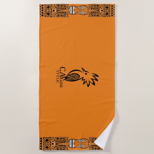 Serviette de plage Cagou Style ビーチタオル (正面)