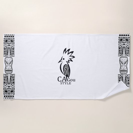 Serviette de plage Cagou Style ビーチタオル (正面)