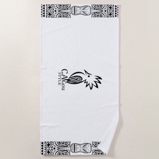 Serviette de plage Cagou Style ビーチタオル (正面)