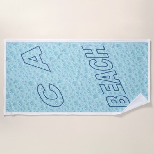 Serviette de plage  CALIFORNIA  BEACH  ビーチタオル (正面)