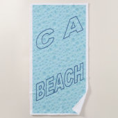 Serviette de plage  CALIFORNIA  BEACH  ビーチタオル (正面)
