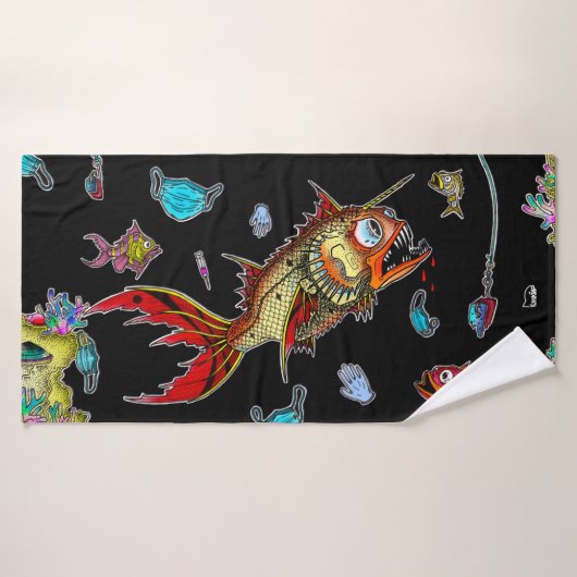 Serviette de plage Corona Worries バスタオル (バスタオル)