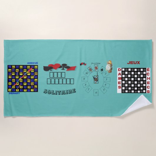 serviette de plage  de jeux multi-jeux ビーチタオル (正面)