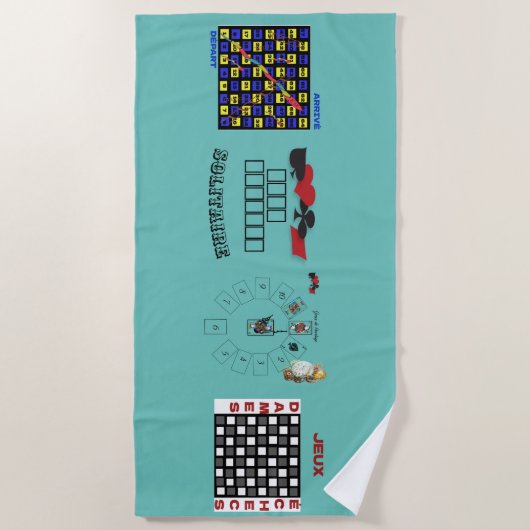 serviette de plage  de jeux multi-jeux ビーチタオル (正面)