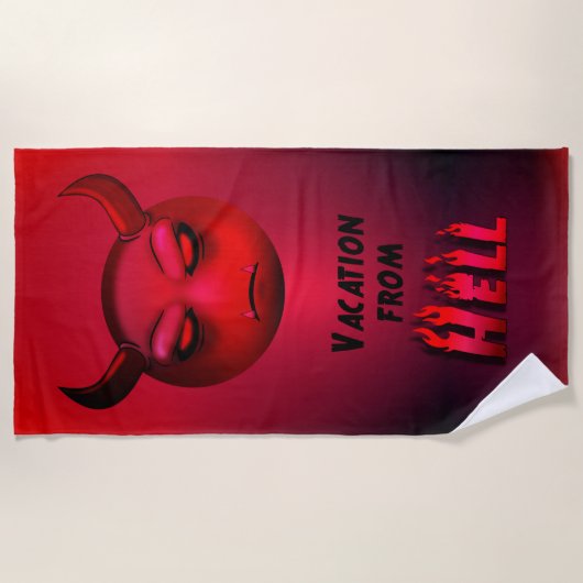 Serviette De Plage Devilmoji ビーチタオル (正面)