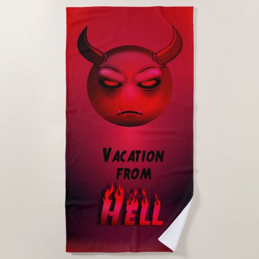 Serviette De Plage Devilmoji ビーチタオル (正面)