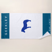 Serviette de plage GEEKLEY marine logo ビーチタオル (正面)