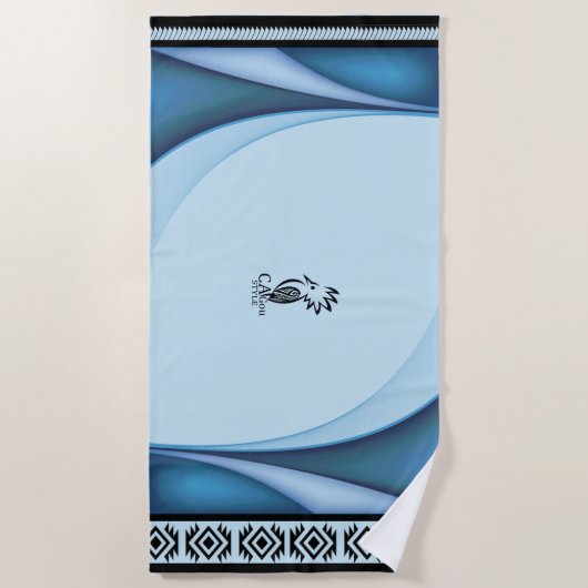 Serviette de plage  Lagon /Cagou Style ビーチタオル (正面)