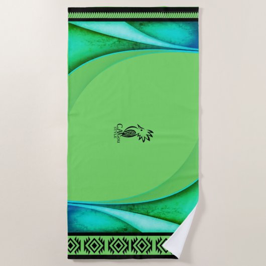 Serviette de plage  Lagon /Cagou Style ビーチタオル (正面)