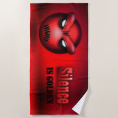 Serviette De Plage Mutemoji ビーチタオル (正面)