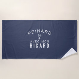 Serviette de plage - Peinard avec mon Ricard ! ビーチタオル