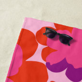 Serviette de plage Popflower rose/violet ビーチタオル (インサイチュ)